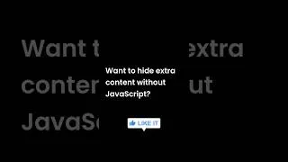 Thumbnail: HTML Hidden Content Trick in 30 Seconds! #shorts #codingshorts