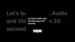 Thumbnail: HTML Multimedia Tags in 30 Seconds 💡 #shorts #codingtips #htmltips