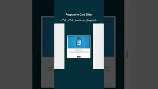 Thumbnail: card slider using html css and javascript #htmlcssjavascript #cardslider #webdevelopment #ytshorts