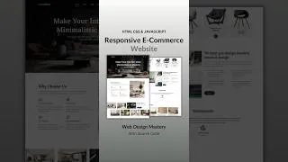 Thumbnail: E-Commerce Landing Page Using HTML CSS & JavaScript  #webdevelop #htmlcsstutorial #webdesign