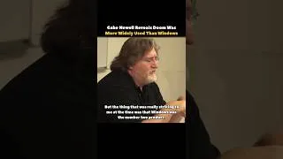 Thumbnail: Gabe Newell Reveals Doom Was More Widely Used Than Windows #shorts #linux #valve #steam #doom