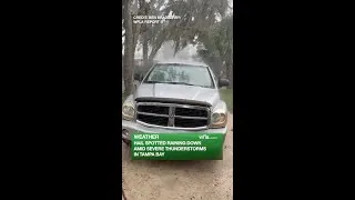 Thumbnail: Tampa Bay residents see hail coming down in neighborhoods