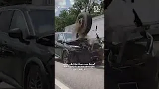 Thumbnail: Loose tire slams into SUV on I-76 in Philadelphia