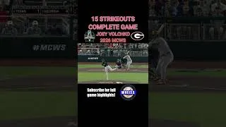 Thumbnail: JOEY VOLCHKO 15 STRIKEOUTS AT THE CWS! #collegebaseball #georgia #mcws #omaha #completegame #strikes