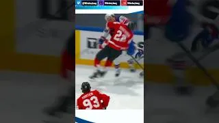 Thumbnail: Evan Bouchard knocked out cold by Ryan Lindgren #hockey #iihfworldchampionships #oilers #nhl
