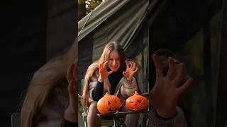 Thumbnail: Solo Halloween Camping in Cozy Hot Tent 🎃🔥 (Relaxing Forest Vibes ASMR)#hottent #asmr #halloween