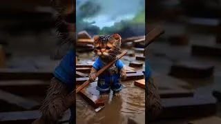 Thumbnail: 🐱💦 Poor Cat Working Hard in the Rainy Night | So Heartbreaking! 💔 #catcute #cuteanimal #cutecat