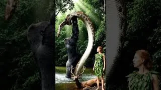Thumbnail: American Woman & Gorilla Save Deer from Giant Pytho#rescue #wildliferescue #deerrescue #heroicrescue