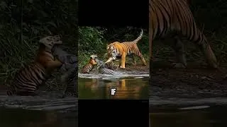 Thumbnail: Lion vs Crocodile – Who Wins? 😱 #animals #wildanimals #wildlife #lion #crocodile