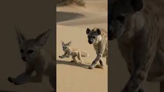Thumbnail: A Hungry Hyena Hunts a Desert Fox in an Epic Chase! 🏜️🔥