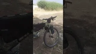 Thumbnail: bike ride with big thunder storm all around