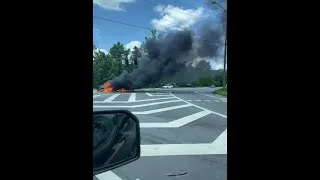 Thumbnail: Vehicle catches fire at Tanner Williams, Snow Roads