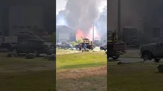 Thumbnail: RAGING FIRE: Witness video shows heavy flames, smoke in Bridgton, Maine