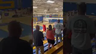 Thumbnail: Spectators sing national anthem when sound system fails