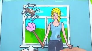 Thumbnail: Barbie's New Home Paper Dolls Dress Up #shorts