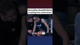 Thumbnail: 😱 Olivia Miles INJURES BACK crashing into camera! Minnesota Lynx WNBA women's basketball #shorts NBA