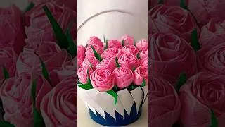 Thumbnail: #paperbasket #paperflower #paperflowerbasket #aesthetic #diy channel link mention in bio pls check❤️