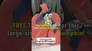 Thumbnail: FREE TEMPLATE for this large-sized porch pumpkin!