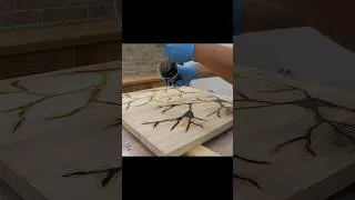 Thumbnail: Wood cabinet with our hands. #homemade #woodworking #diy #woodwork #epoxy