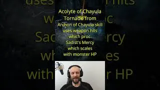 Thumbnail: Chaos Tornado procs Sadist's Mercy #pathofexile2