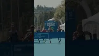 Thumbnail: Just look at the determination 👊 #Triathlon #EdmontonWC #SprintFinish  #shorts