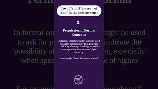 Thumbnail: why we use could instead of can in present tense| when could is used instead of can in present tense