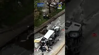 Thumbnail: 3 hurt in crash involving City of Pittsburgh garbage truck in Turtle Creek