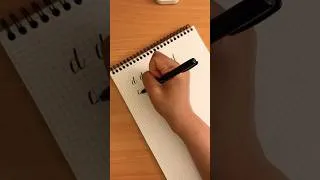 Thumbnail: Calligraphy for Beginners! Connecting Basic Strokes to make Letters | Lowercase “d” #shorts