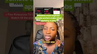 Thumbnail: Mistakes most beginner remote worker make when applying to remote jobs #remotejobtips