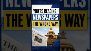 Thumbnail: You're Reading Newspapers the Wrong Way! | UPSC Newspaper Strategy 2027 | Read Like a Topper