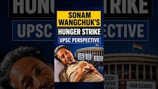 Thumbnail: Sonam Wangchuk's Hunger Strike | UPSC Perspective | Polity, Governance & Current Affairs #upsc