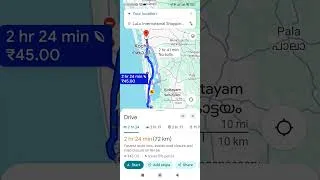Thumbnail: Find distance between two places using Google Maps | Malayalam Tutorial