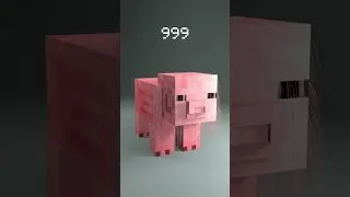 Thumbnail: Minecraft Pig 🐷 3D Hair Simulation