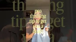 Thumbnail: pro thrifting tip to get you a deal!! #thrifttips #vintage