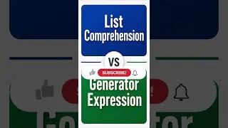 Thumbnail: List Comprehension vs Generator Expression in Python | Evaluation, Memory & Performance #programming