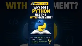 Thumbnail: Python with Statement Explained in 60 Seconds | Context Managers & Exception Safety  #WithStatement