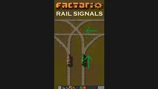 Thumbnail: Simple Factorio Train Signals Tutorial | #factorio #factoriotutorial #shorts