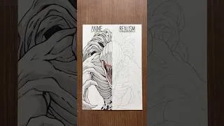 Thumbnail: Drawing Rika Orimoto in anime vs realism style pt.4#drawing #jjk #jujutsukaisen #呪術廻戦 #rika #anime
