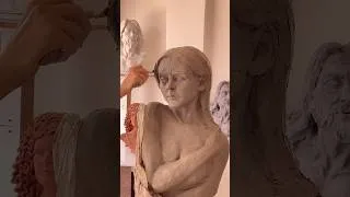 Thumbnail: Sculpting the Hair in Clay #skulpture #art #artstudio #painting #portraitsculpture