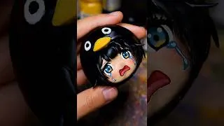 Thumbnail: Making Gugugaga Penguin Sculptures!💙 (Full video linked below) #shorts #diy #roblox