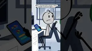 Thumbnail: When a Disrespectful Customer Wants to Speak to Someone Higher 😂📞 #shorts