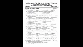 Thumbnail: 12th Computer science pre quarterly exam original question paper 2026👌👌💥💥❤️#12th#12thclass#computer