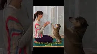 Thumbnail: Home practice with the best yoga assistant! #yoga #yogapractice #dogsofyoga