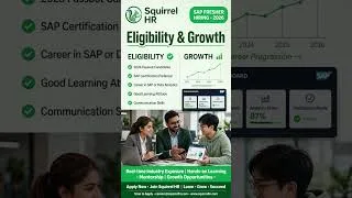 Thumbnail: SAP Freshers Hiring 2026 | FICO, SD, MM, ABAP & Data Analytics | Apply Now #sapsftraining #sapjobs