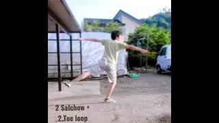 Thumbnail: Off ice figure skating_jump practice_double salchow+double toeloop #shorts