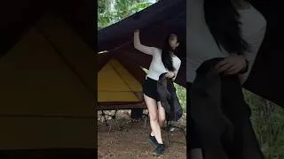 Thumbnail: Solo Mountain camping - wind strong #girlcamping #camp