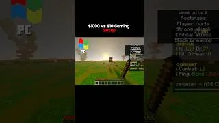 Thumbnail: The Difference Between a $10 and $1,000 Setup #minecraft #mcpe #mobileplayer  #shorts