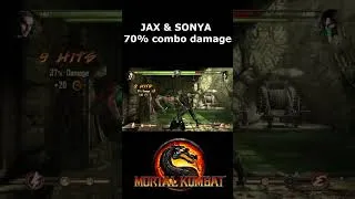 Thumbnail: Mortal Kombat 9 - Jax and Sonya 70% combo damage - #shorts #mortalkombat