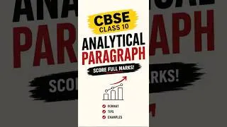 Thumbnail: Analytical Paragraph CBSE Class 10 | Board Exam Tips #cbse #class10 #shorts #viral #trending