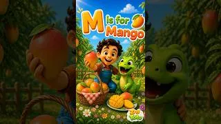 Thumbnail: Say M for Mango with Us! 🥭 Fun Fruit Alphabet #kidscartoon #learning #colorful